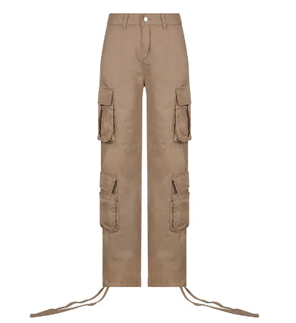 Cargo Solid Baggy Pants - WanderMart Co.