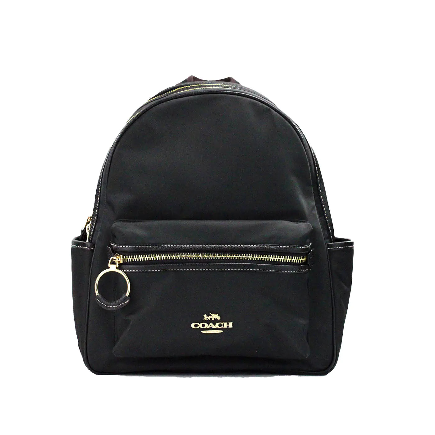 Coach (CA210) Ellis Medium Nylon Black Shoulder Backpack Bag - WanderMart Co.