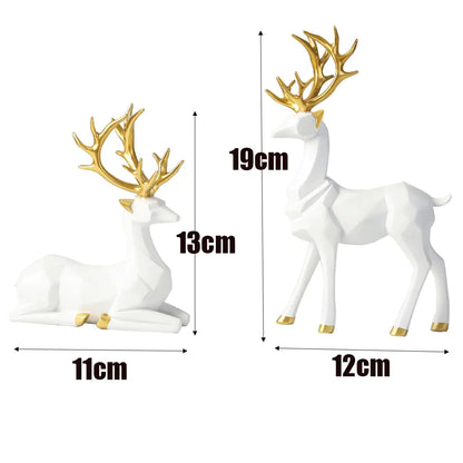 Elk Deer Statue Reindeer Figurines - WanderMart Co.