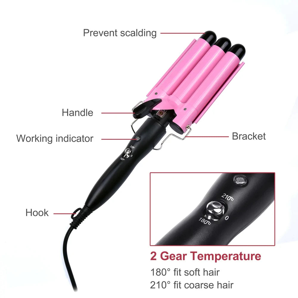 Barrels Hair Curling Iron - WanderMart Co.