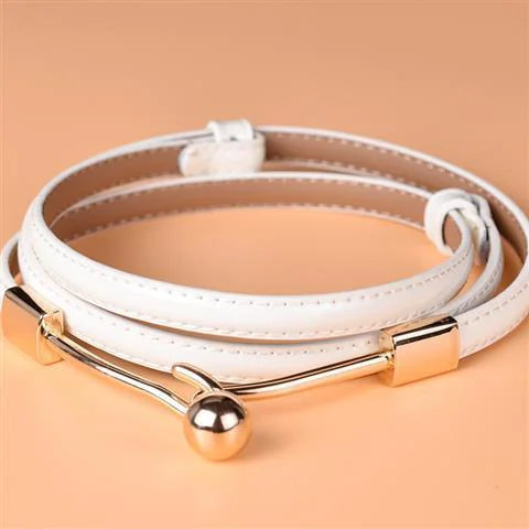 Women's Bright Leather Fashion Belt - WanderMart Co.