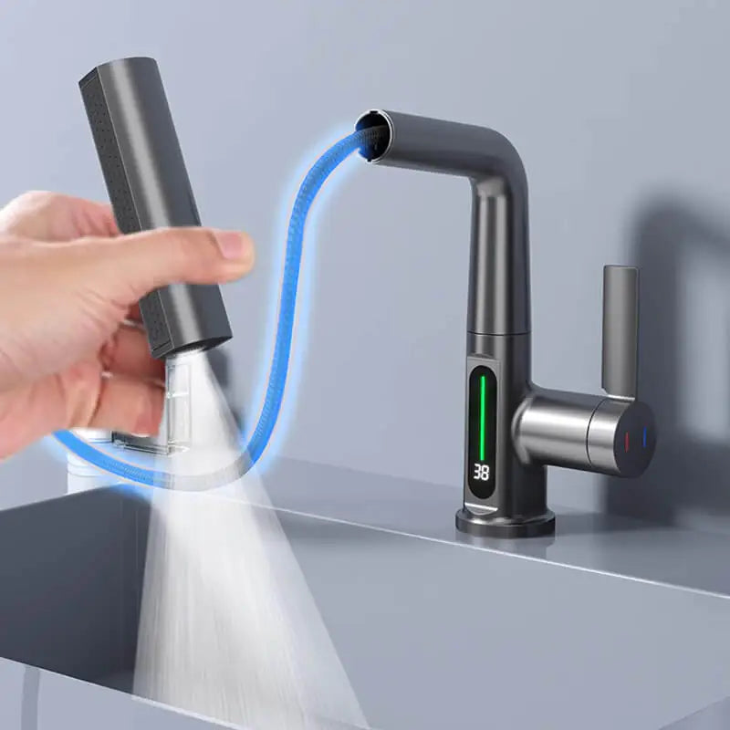 Digital Display Waterfall Basin Faucet - WanderMart Co.