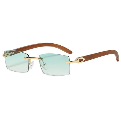 Rectangle Fashion Rimless Sunglasses - WanderMart Co.