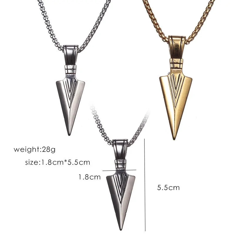 Arrow Head Pendant Long Chain Necklaces - WanderMart Co.