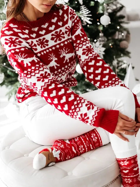 Winter Christmas Sweaters Long Sleeve - WanderMart Co.