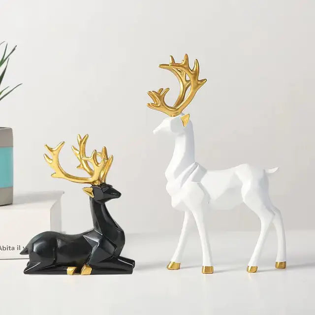 Elk Deer Statue Reindeer Figurines - WanderMart Co.