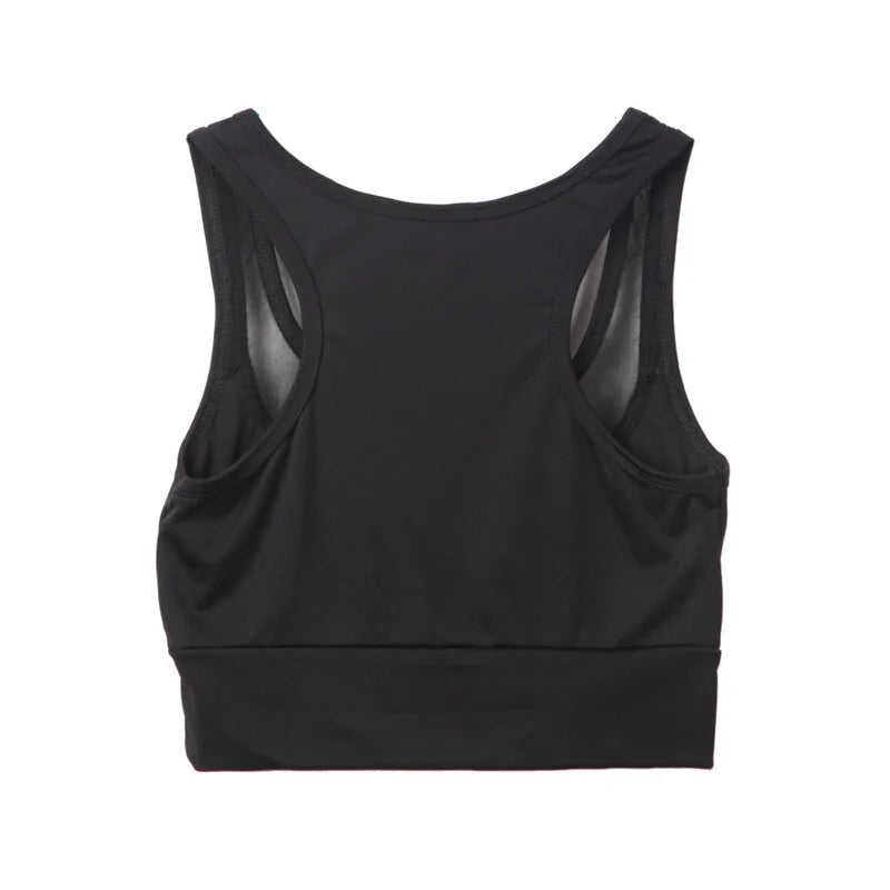 Wholesale Women's Mesh Patchwork Sports Bra Tank Tops - WanderMart Co.