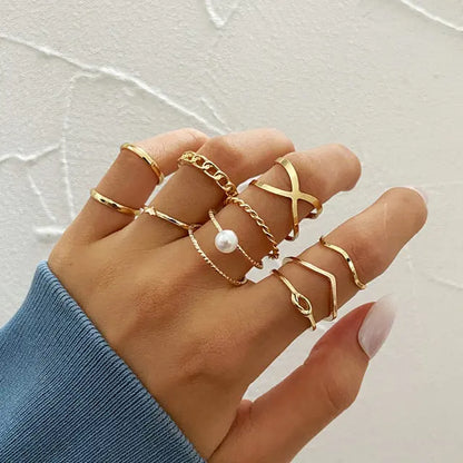 Fashion Boho Crystal Joint Ring Set - WanderMart Co.