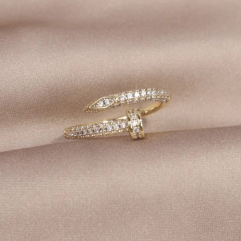 Classic Korean Style Copper Zircon Ring - WanderMart Co.