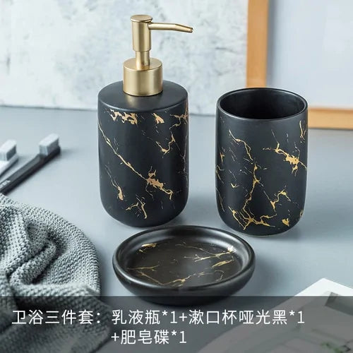 Nordic Matte Bathroom Accessories Set - WanderMart Co.