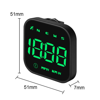 Digital Car HUD GPS Speedometer Head Up Display MPH KMH Compass Overspeed Alarm - WanderMart Co.