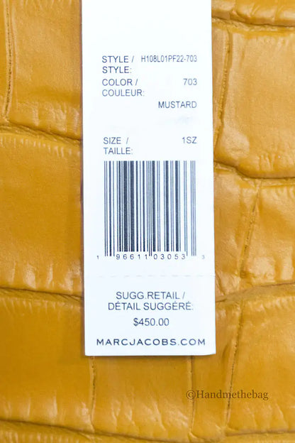 Marc Jacobs Flash Mustard Leather Crossbody Bag - WanderMart Co.