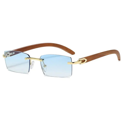 Rectangle Fashion Rimless Sunglasses - WanderMart Co.