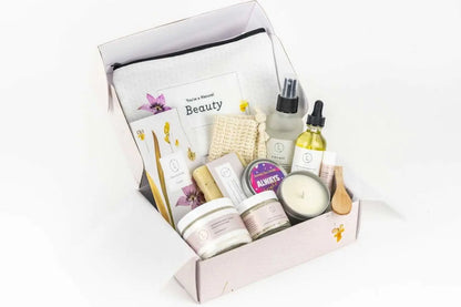 Spa Gift Box, Natural Lavender Bath & Body Relaxing Package for Friend brand - WanderMart Co.