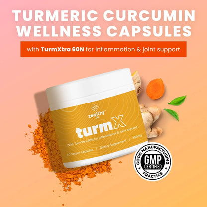 Turmeric Supplement Supports Joint Immune System Brain Skin 250 mg per Capsule - WanderMart Co.