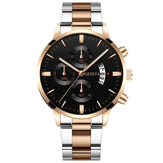 Fashion Men Stainless Steel Watch - WanderMart Co.