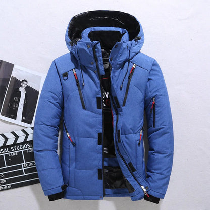 Men's Winter Down Jacket with Hood - WanderMart Co.