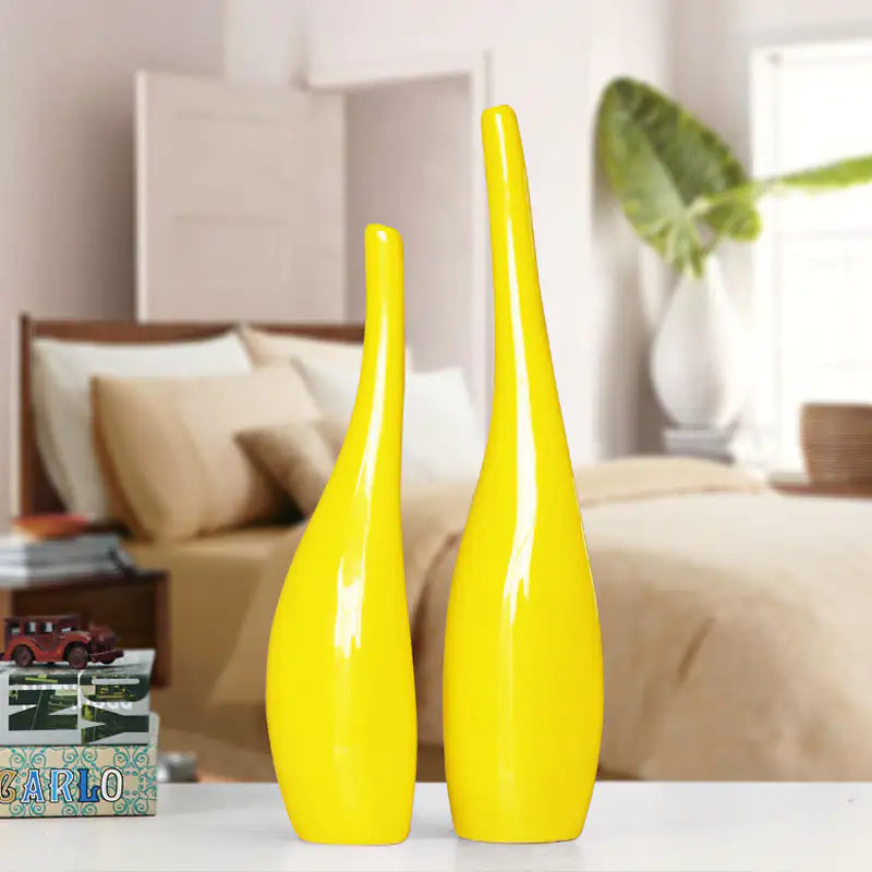 Nordic Gold Plating Ceramic Vases Model Room Home Decor - WanderMart Co.