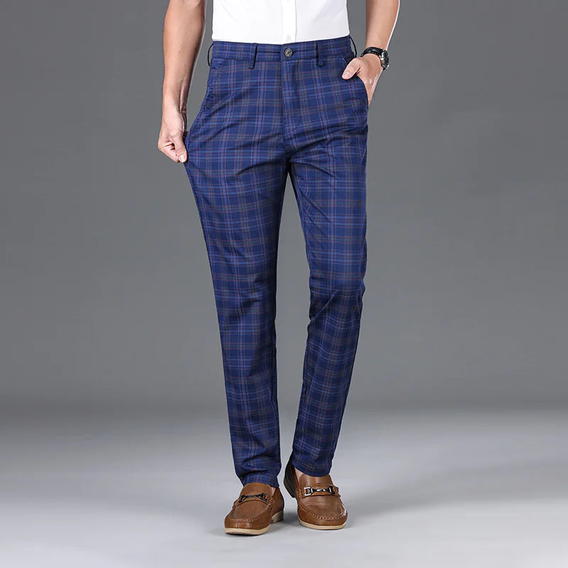 Men's Stripe Plaid Casual Pants - WanderMart Co.