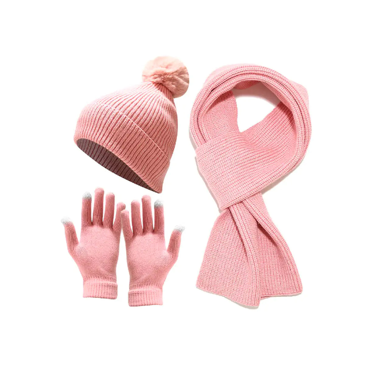 Cozy Winter 3 In 1 Scarf, Beany And Gloves Set - WanderMart Co.