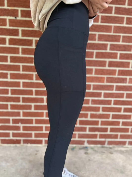 ASK Apparel Butter Soft Black Leggings - WanderMart Co.