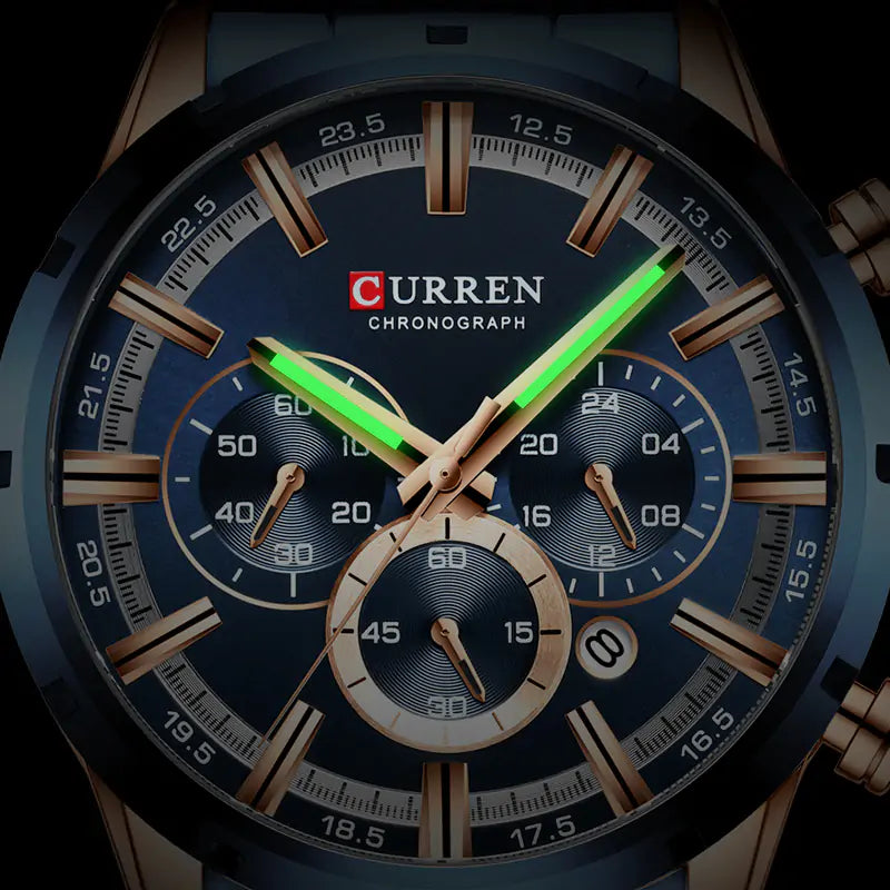 CURREN Men Quartz Watch Top Brand - WanderMart Co.