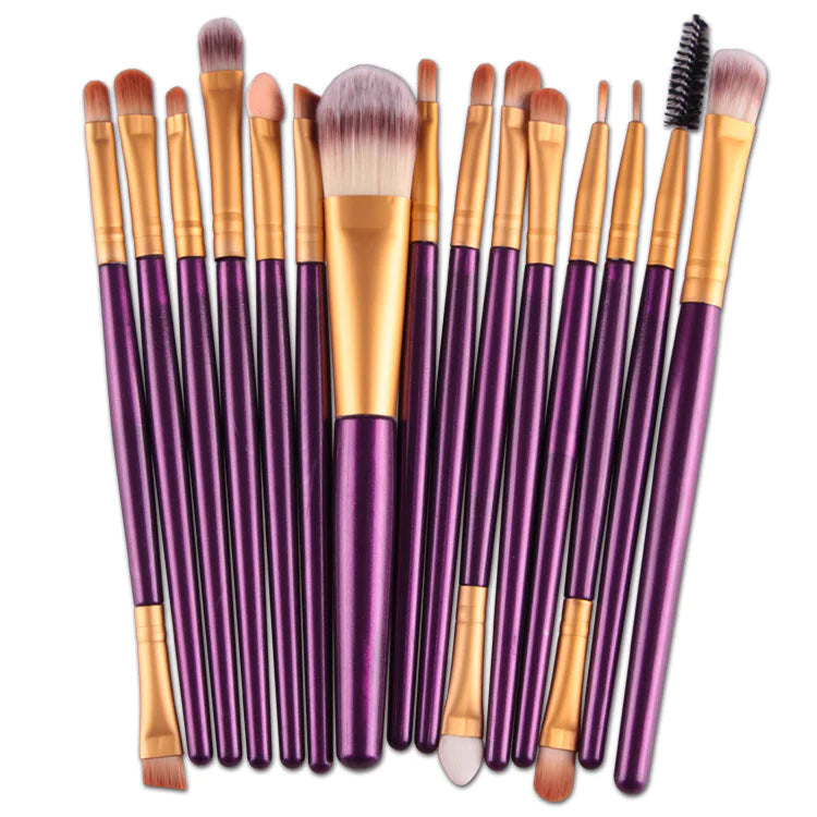 15 Pieces Makeup Brush Set - WanderMart Co.