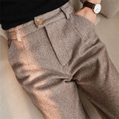 Women Casual Woolen Trousers