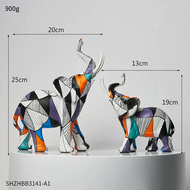 Painting Art Elephant Sculptures & Figurines Modern Decoration - WanderMart Co.