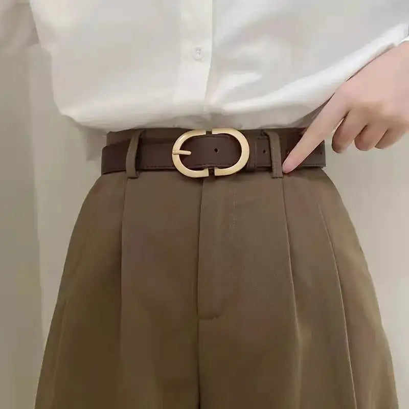 Elegant Leather Fashion Belt - WanderMart Co.