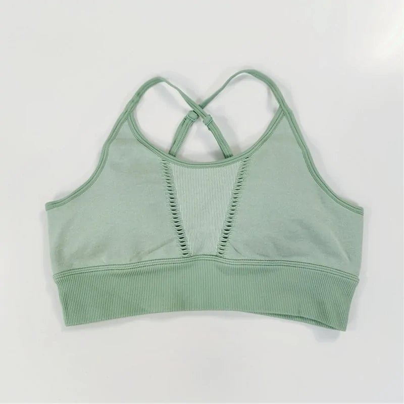 Grey/Beige Sports Bra - WanderMart Co.