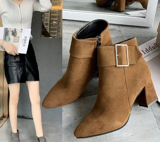 Korean Women's Short Boots - WanderMart Co.