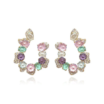 Women Shinny Crystal Earring Fashion - WanderMart Co.