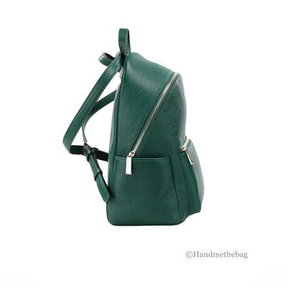 Kate Spade Leila Medium Deep Jade Leather Dome Backpack - WanderMart Co.