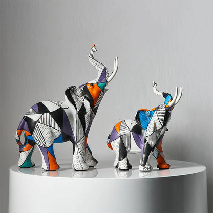 Painting Art Elephant Sculptures & Figurines Modern Decoration - WanderMart Co.