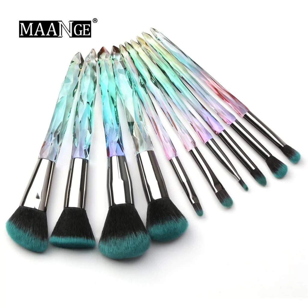 Professional Crystal Handle Makeup Brush Set - WanderMart Co.