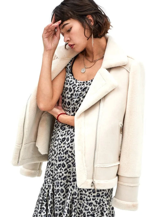 Women Fur Coat Winter Leather Jacket - WanderMart Co.