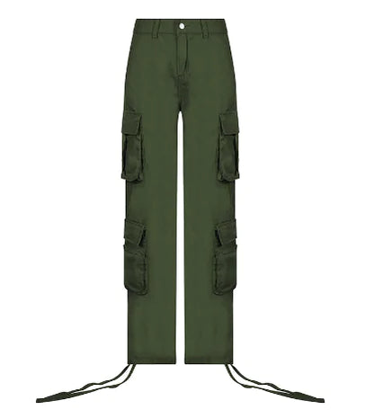 Cargo Solid Baggy Pants - WanderMart Co.