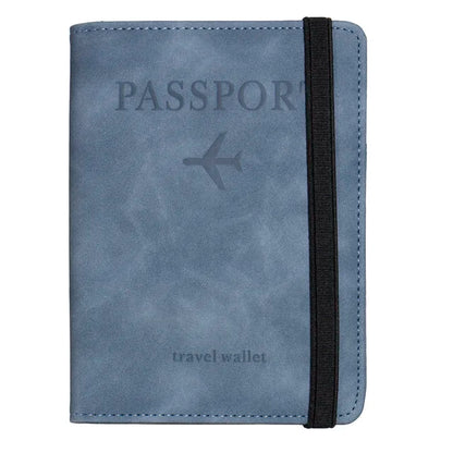 Blocking Passport Holder Leather Travel Wallet - WanderMart Co.