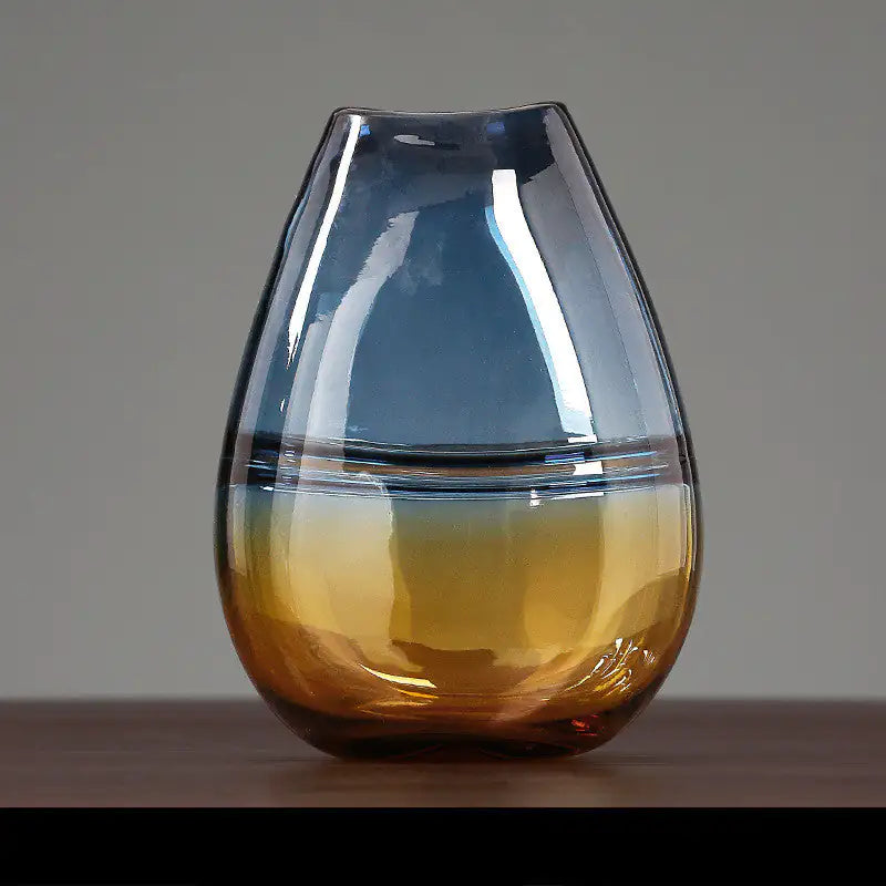 Modern Gradient Light Luxury Minimalist Glass Vase - WanderMart Co.