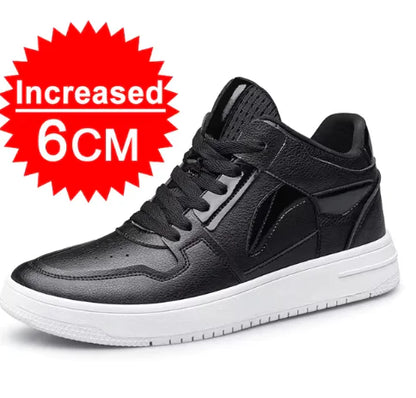 Elevator Shoes for Fashion Men Black Casual Sneakers Men - WanderMart Co.