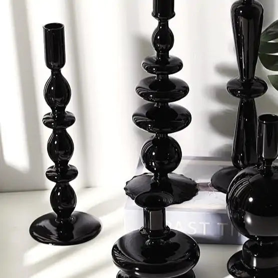 Rue Glass Candlestick - WanderMart Co.