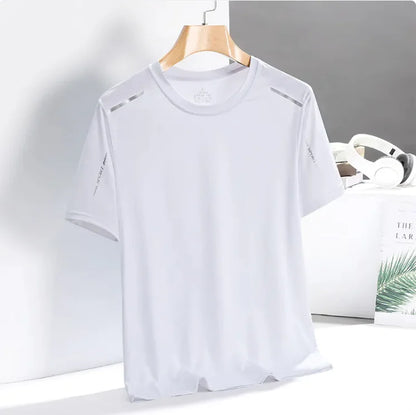 Men's Ice Silk Quick-Dry Tee – Breathable & Trendy Activewear - WanderMart Co.