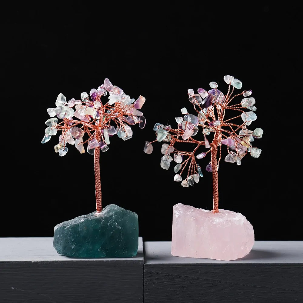 Natural Crystal Rubble Fortune Tree - WanderMart Co.