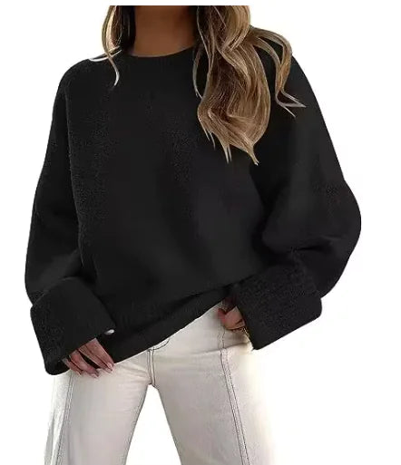 Women’s Fashion Plush Sweater Top - WanderMart Co.