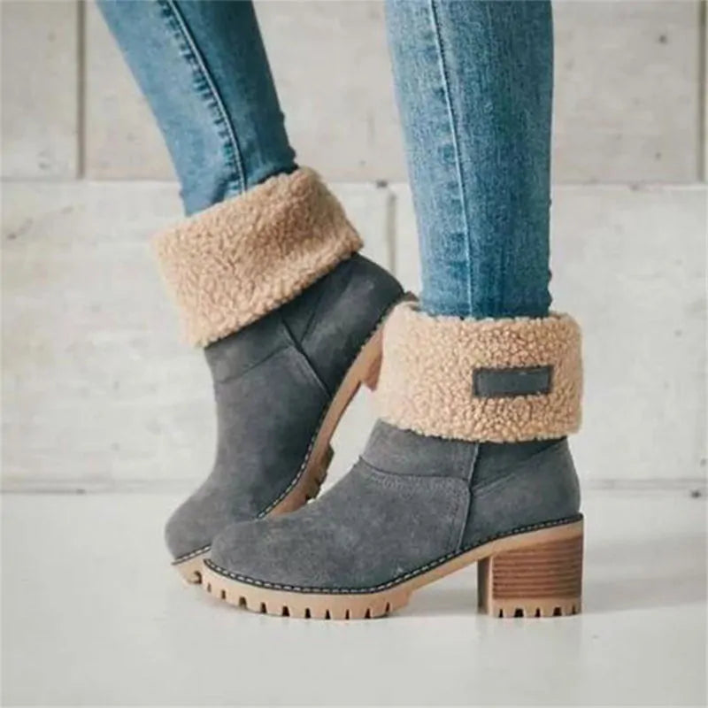 Women's Winter Fur Warm Snow Boots - WanderMart Co.