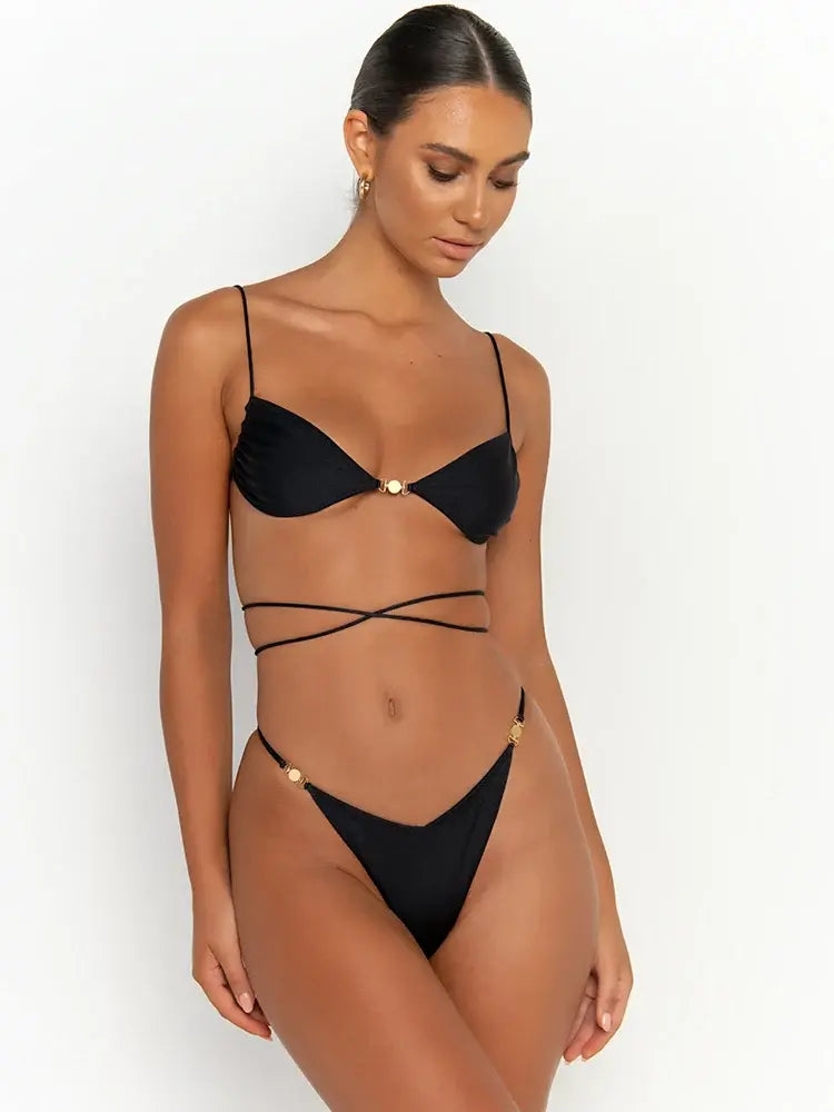 Sexy Micro Thong Push-Up Bikini - WanderMart Co.