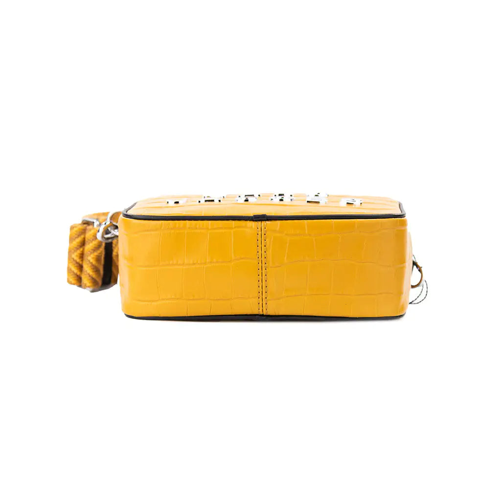 Marc Jacobs Flash Mustard Leather Crossbody Bag - WanderMart Co.