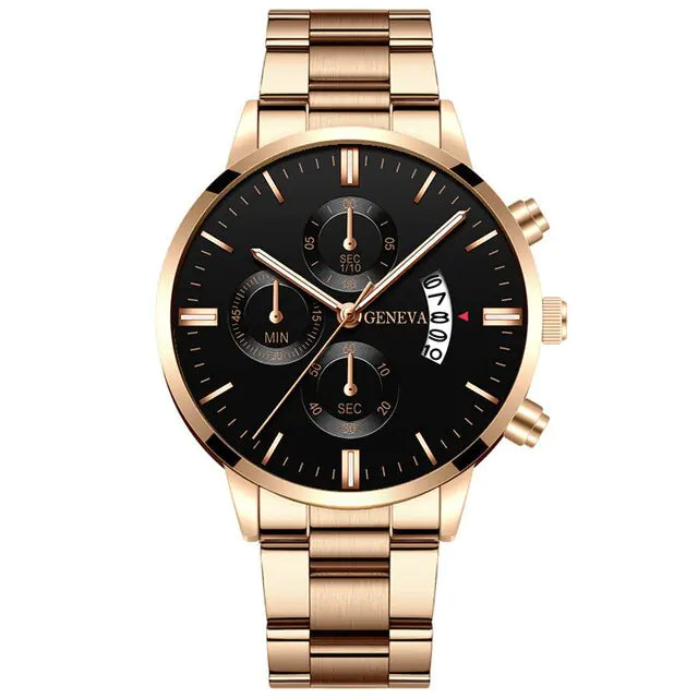 Fashion Men Stainless Steel Watch - WanderMart Co.