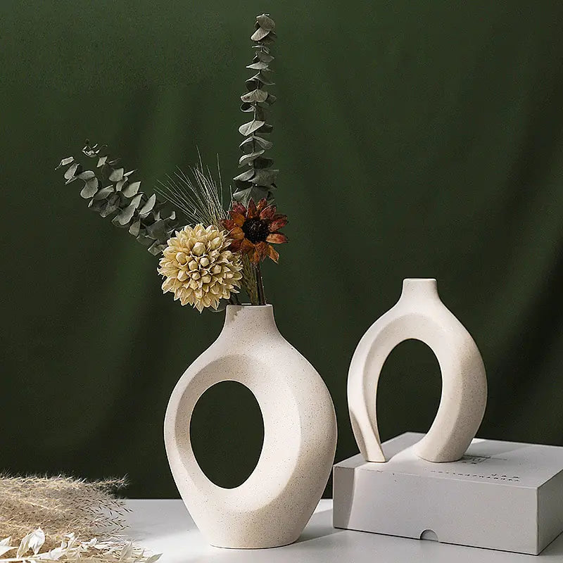 Nordic Ceramic Interlock Vase - WanderMart Co.